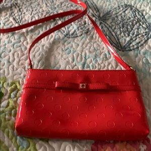 Red Kate spade cross body purse